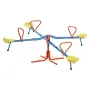 VEVOR Kids Seesaw, 49.9 kg Load Capacity per Seat, Sit and Spin Teeter Totter with 4-prong Support Legs, Kids Outdoor Playground