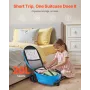 VEVOR Ride-on Luggage, 20 L Capacity, 20 Inches Kids Scooter Suitcase with Flash PU Wheels, Adjustable Handle & TPR Non-Slip Gri