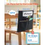 Chair Pockets for Classroom, 24 Pack, 14 x 15 Inches Chairback Buddy Pocket with Name Tag, Back of Chair Organizer for Kids in C