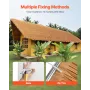 VEVOR Artificial Thatch Grass Roof, 0.4 x 1 m Mexican Style Tiki Bar Hut Skirt Thatch Roofing Roll, Waterproof & Fire-Resistant,