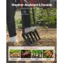 VEVOR Broad Fork, 5-Tine Pitchfork with Dual Fiberglass Handles, Heavy Duty Garden Fork , Ergonomic U-Shaped Design Broadfork Ha