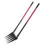 Broad Fork, 5-Tine Pitchfork with Dual Fiberglass Handles, Heavy Duty Garden Fork , Ergonomic U-Shaped Design Broadfork Hand Til
