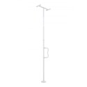 Floor-to-Ceiling Transfer Pole 300 Lbs Capacity for 7-10 Ft Ceilings White