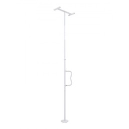 Floor-to-Ceiling Transfer Pole 300 Lbs Capacity for 7-10 Ft Ceilings White