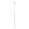 Floor-to-Ceiling Transfer Pole 300 Lbs Capacity for 7-10 Ft Ceilings White