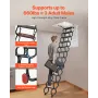 loftsstige, 660 LBS/299,4 kg kapacitet, passer til 10,5 til 11