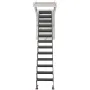 VEVOR Attic Ladder, 660LBS/299.4KG Capacity, Fits 10.5 to 11 ft Ceiling Height and 39.4 x 27.5 inch Opening Size, Alloy Steel Pu