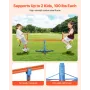 Kids Seesaw, 45.4 kg Load Capacity per Seat, Sit and Spin Teeter Totter with 3-prong Support Legs, Kids Outdoor Playground Equip