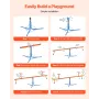 Kids Seesaw, 45.4 kg Load Capacity per Seat, Sit and Spin Teeter Totter with 3-prong Support Legs, Kids Outdoor Playground Equip