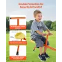 Kids Seesaw, 45.4 kg Load Capacity per Seat, Sit and Spin Teeter Totter with 3-prong Support Legs, Kids Outdoor Playground Equip