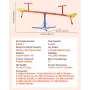 VEVOR Kids Seesaw, 45.4 kg Load Capacity per Seat, Sit and Spin Teeter Totter with 3-prong Support Legs, Kids Outdoor Playground