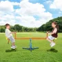VEVOR Kids Seesaw, 45.4 kg Load Capacity per Seat, Sit and Spin Teeter Totter with 3-prong Support Legs, Kids Outdoor Playground