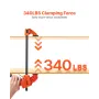 Bar Clamps for Woodworking, 2-Pack 30.48 cm One-Handed Clamp/Spreader, Quick-Grip F-Clamp with 154 kg Load Limit, Premium Plasti