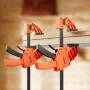 Bar Clamps for Woodworking, 2-Pack 30.48 cm One-Handed Clamp/Spreader, Quick-Grip F-Clamp with 154 kg Load Limit, Premium Plasti