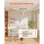 Attic Ladder, 375LBS / 170KG Capacity, 9.8 to 10.3 ft / 3 to 3.13 m Height Adjustable, Multi-Purpose Foldable Aluminium Attic St