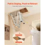 Attic Ladder, 375LBS / 170KG Capacity, 9.8 to 10.3 ft / 3 to 3.13 m Height Adjustable, Multi-Purpose Foldable Aluminium Attic St