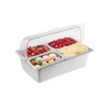 Countertop Food Serving Display Container 4 Pan Condiment Dispenser Tray