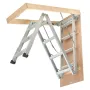 VEVOR Attic Ladder, 375LBS / 170KG Capacity, 9.8 to 10.3 ft / 3 to 3.13 m Height Adjustable, Multi-Purpose Foldable Aluminium At