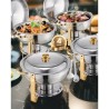 5 Qt 4 Pack Round Chafing Dish Buffet Set Full-Size Pan Stainless Steel