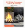Ceramic Fire Pebble Stones, 50.8-76.2 mm 30 Pcs Lava Rocks, Reusable Fire Pit Stones Indoor and Outdoor Use, Decorative Firepit 