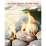 Ceramic Fire Pebble Stones, 50.8-76.2 mm 30 Pcs Lava Rocks, Reusable Fire Pit Stones Indoor and Outdoor Use, Decorative Firepit 