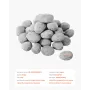 Ceramic Fire Pebble Stones, 50.8-76.2 mm 30 Pcs Lava Rocks, Reusable Fire Pit Stones Indoor and Outdoor Use, Decorative Firepit 