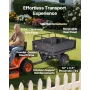 Garden Utility Trailer, 10 Cu. Ft & 227 kg Capacity, ATV UTV Hauling Trailer, Tow Behind Steel Dump Cart with 14" Tires, Hand Pu