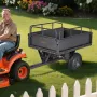 VEVOR Have Utility Trailer, 10 Cu. Ft & 227 kg kapacitet, ATV UTV trækvogn, bugsering bag ståldumpervogn med 14" dæk, H