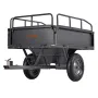 Garden Utility Trailer, 10 Cu. Ft & 227 kg Capacity, ATV UTV Hauling Trailer, Tow Behind Steel Dump Cart with 14" Tires, Hand Pu