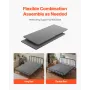 King Size Bunkie Board, 38 mm Bed Board Slats with 200D Oxford Cloth, Wooden Mattress Support for King Size Bed, Easy Assembly S
