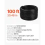 100 FT (30,48 m) 10AWG (6 mm²) Premium elektrisk strømkabel