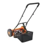 VEVOR Push Reel Lawn Mower 40 cm, 5 Blades Manual Push Mower No Motor, 15-45 mm Adjustable Cutting Height, Walk-Behind Lawn Mowe