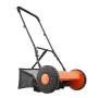 Push Reel Lawn Mower 40 cm, 5 Blades Manual Push Mower No Motor, 15-45 mm Adjustable Cutting Height, Walk-Behind Lawn Mowers wit