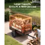 Garden Utility Trailer, 22 Cu. Ft. & 725 kg, ATV UTV Trailer, Tow Behind Steel Dump Trailers, Removable Rear Panel, Heavy Duty P