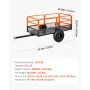 VEVOR Garden Utility Trailer, 22 Cu. Ft. & 725 kg, ATV UTV Trailer, Tow Behind Steel Dump Trailers, Removable Rear Panel, Heavy 