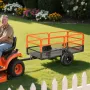 VEVOR Garden Utility Trailer, 22 Cu. Ft. & 725 kg, ATV UTV Trailer, Tow Behind Steel Dump Trailers, Removable Rear Panel, Heavy 