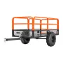 Garden Utility Trailer, 22 Cu. Ft. & 725 kg, ATV UTV Trailer, Tow Behind Steel Dump Trailers, Removable Rear Panel, Heavy Duty P