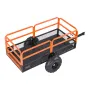 VEVOR Garden Utility Trailer, 22 Cu. Ft. & 725 kg, ATV UTV Trailer, Træk Bag Stål Dump Trailers, Aftageligt Bagpanel, Tung