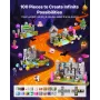 magnetiske blokke, 100 STK Cemetery Zombies Set, Magnetiske