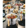 5 Qt 4 Pack Round Chafing Dish Buffet Set Full-Size Pan Stainless Steel