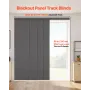 Panel Track Blinds, Extendable Track from 116 cm to 218 cm W, Trimmable Panel Curtains Up to 243cm H, Vertical Blackout Panel Bl