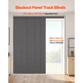 Panel Rullegardiner, Udtrækkelig skinne fra 116 cm til 218 cm