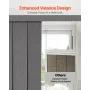 VEVOR Panel Track Blinds, Extendable Track from 116 cm to 218 cm W, Trimmable Panel Curtains Up to 243cm H, Vertical Blackout Pa