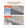 Panel Track Blinds, Extendable Track from 116 cm to 218 cm W, Trimmable Panel Curtains Up to 243cm H, Vertical Blackout Panel Bl