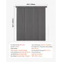VEVOR Panel Track Blinds, Extendable Track from 116 cm to 218 cm W, Trimmable Panel Curtains Up to 243cm H, Vertical Blackout Pa