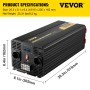 Power Inverter Modified Sine Wave Inverter 6000W DC 12V to AC 230V LCD