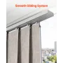 Panel Track Blinds, Extendable Track from 116 cm to 218 cm W, Trimmable Panel Curtains Up to 243cm H, Vertical Blackout Panel Bl