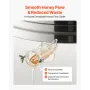 Honey Extractor, 6 Frame Manual Honey Spinner with Transparent Lid, Stainless Steel Honeycomb Drum Spinner with Height Adjustabl