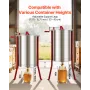 Honey Extractor, 6 Frame Manual Honey Spinner with Transparent Lid, Stainless Steel Honeycomb Drum Spinner with Height Adjustabl
