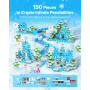 VEVOR Magnetic Blocks, 150 PCS Glacier Castle Set, Magnetic Building Cubes for Kids, STEM Montessori Sensory Toys for Christmas 